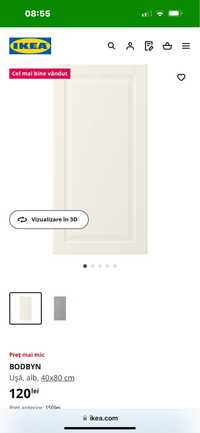 3 usi Ikea Bodbyn 40x80 cm
