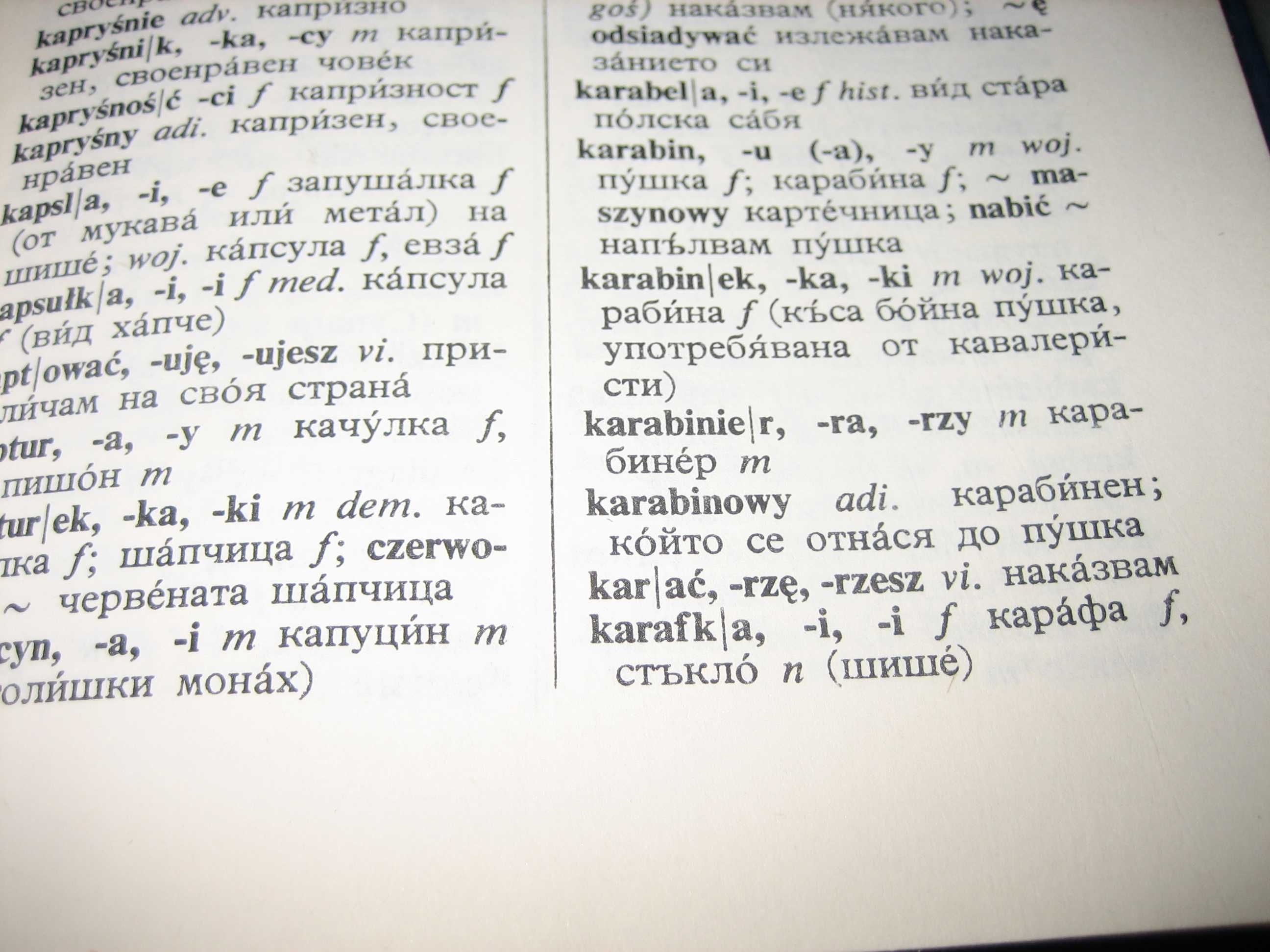 Полско-български и българо-полски речници - 1988 г.