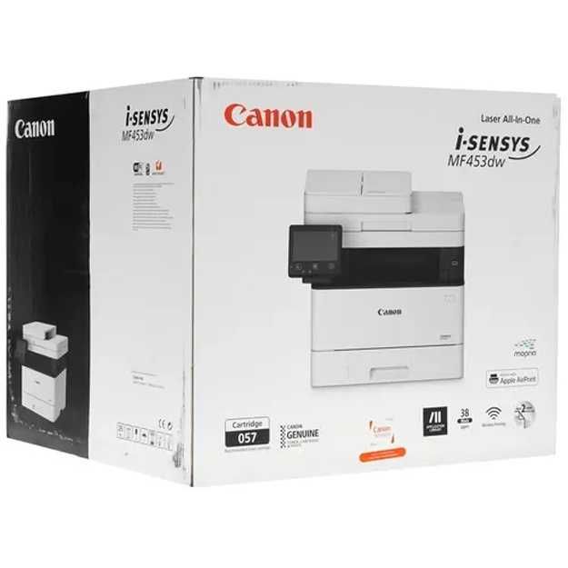 принтер Canon MF453dw—цветное МФУ 4в1 с Wi-Fi, дуплексом и автоподачей