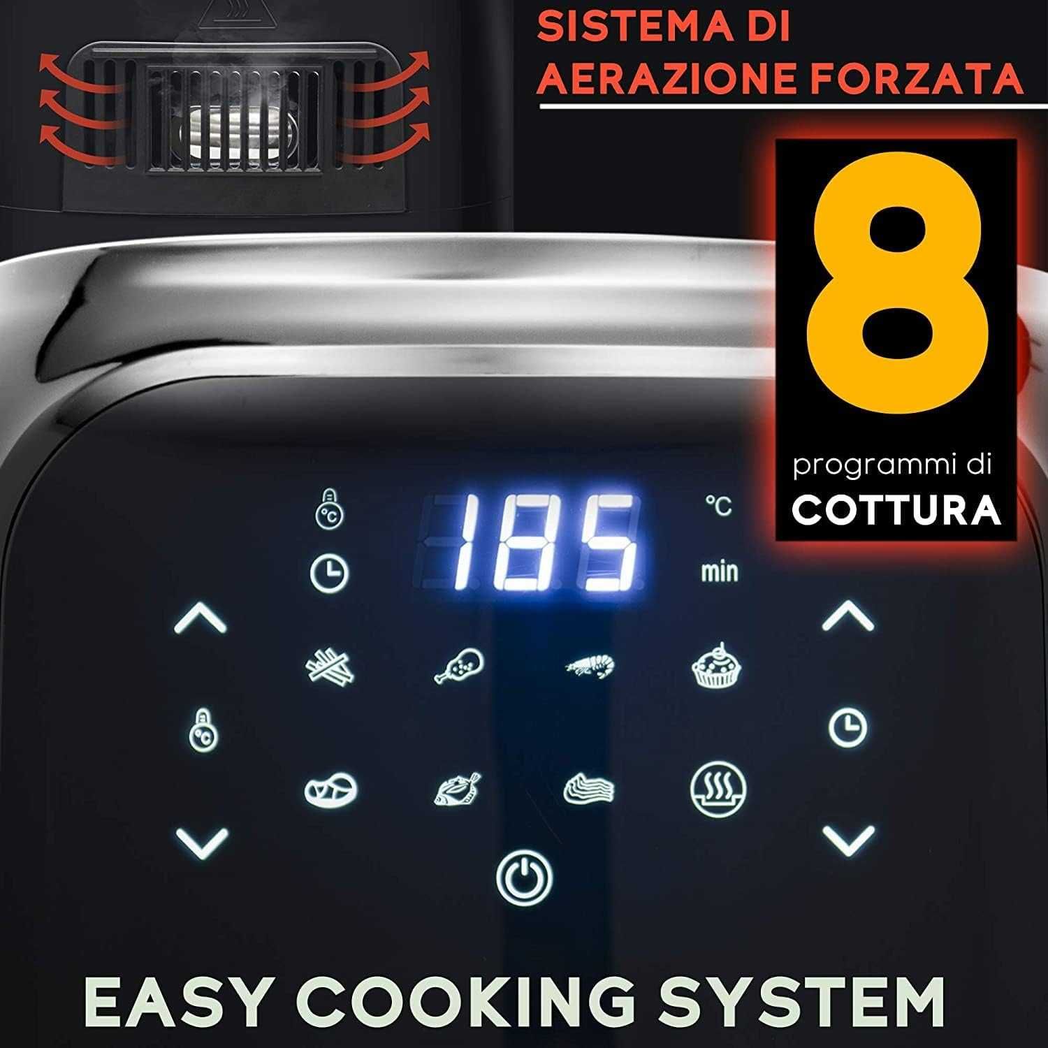 Уред за готвене без мазнина BNCxCOM ITALIAN DESIGN,Гаранция