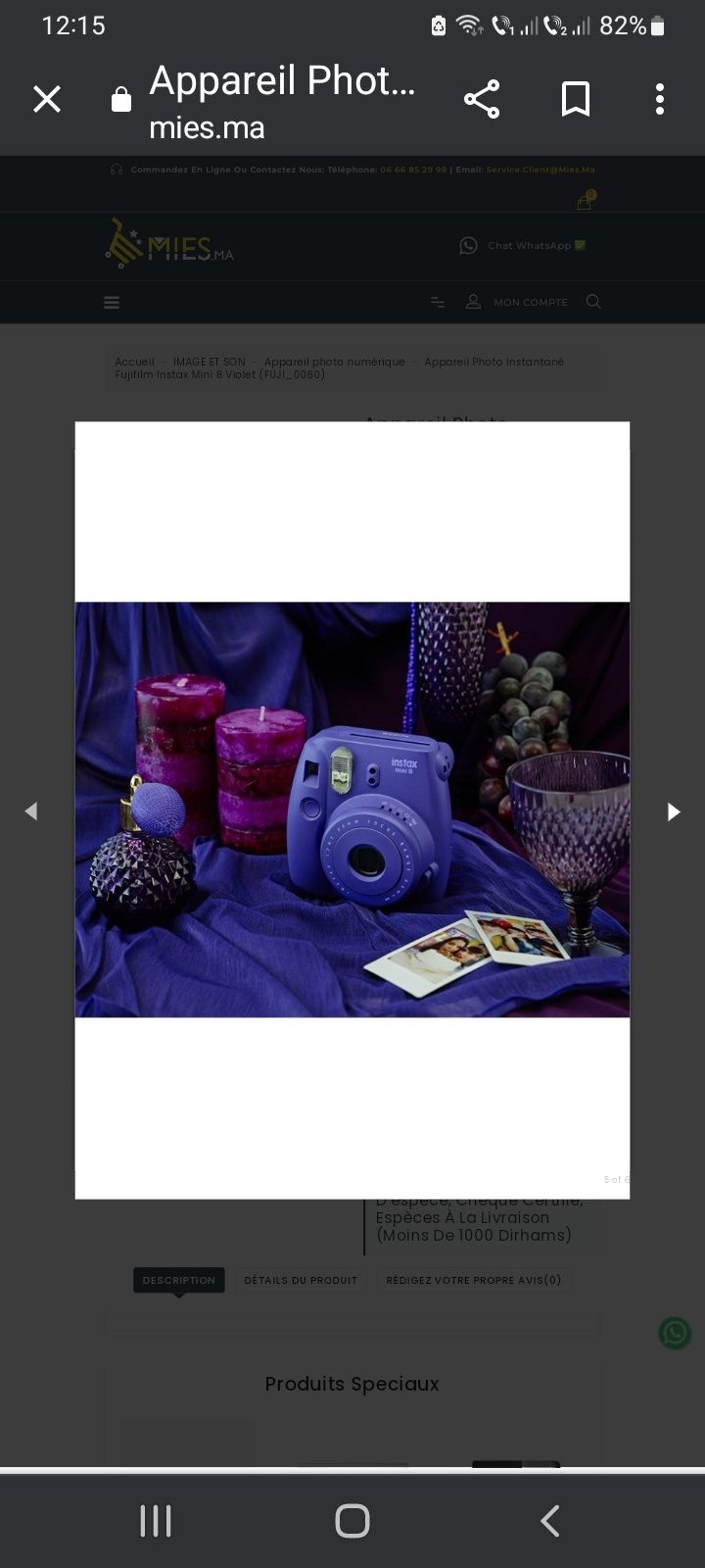 Cameră Fujifilm Instax mini 8, violet