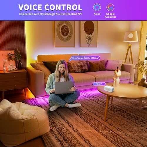 Нова RGB COB LED Лента 6M 3456LED Alexa APP Музика Смарт Осветление