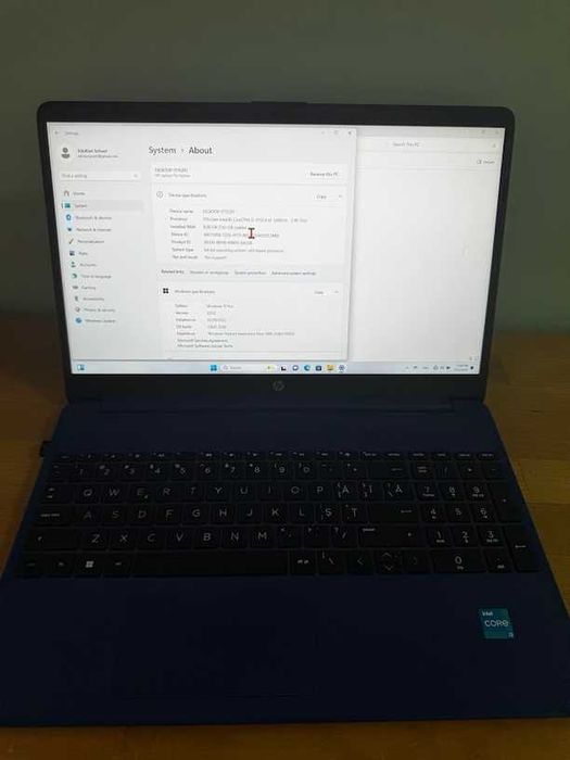 Laptop HP 15S-fq2xxx i3 1115G4 ,8GB RAM , 240 GB SSD , Albastru