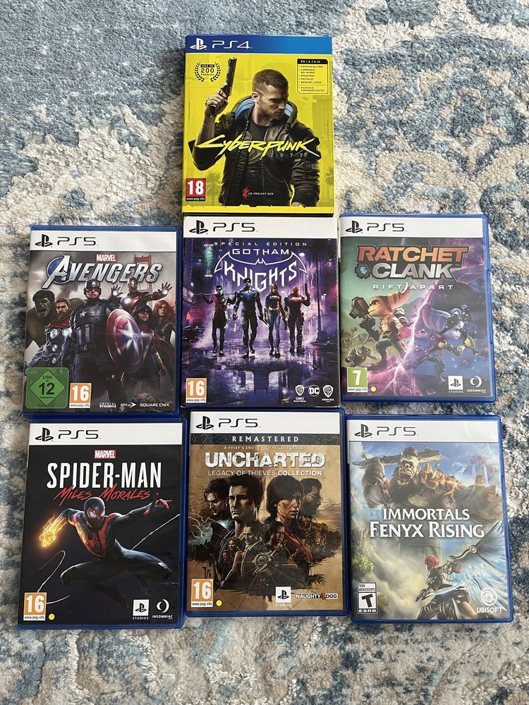 Jocuri ps4 & ps5. Spiderman, Cyberpunk, Ratchet & clank, Avengers, Got