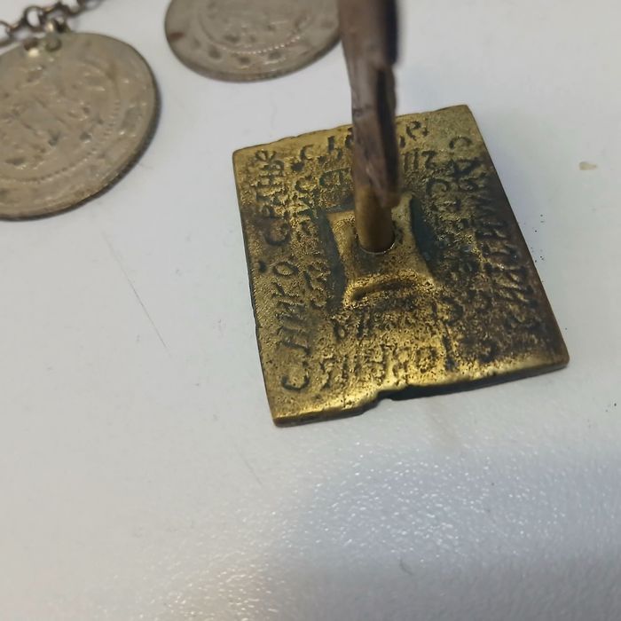 Автентичен възрожденски кюстек/синджир и кръст