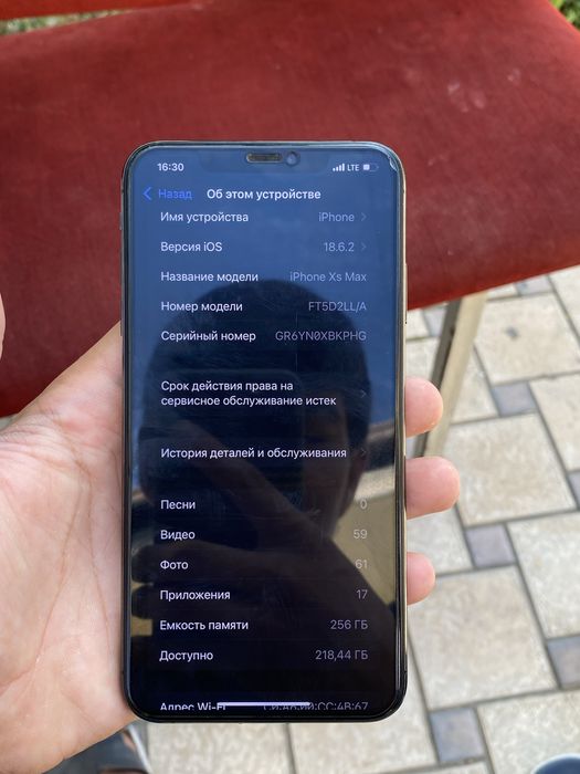 iphone xs max 256