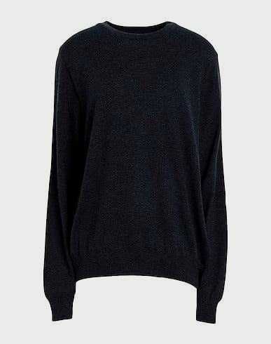 Bluza / Pulover negru, lana naturala extrafina, S, M, L, XL