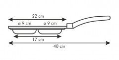 Сковорода(22х22) с углублениями для жарки яиц, оладьев.Tescoma,Чехия