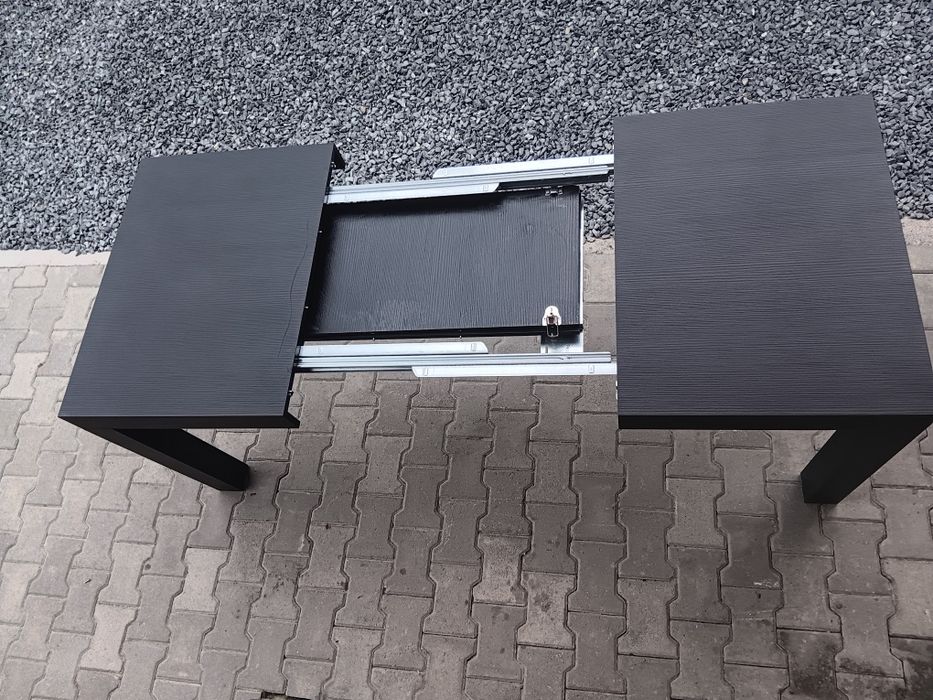 Vînd masă nouă First 120(200)×80cm.Negru Frasin