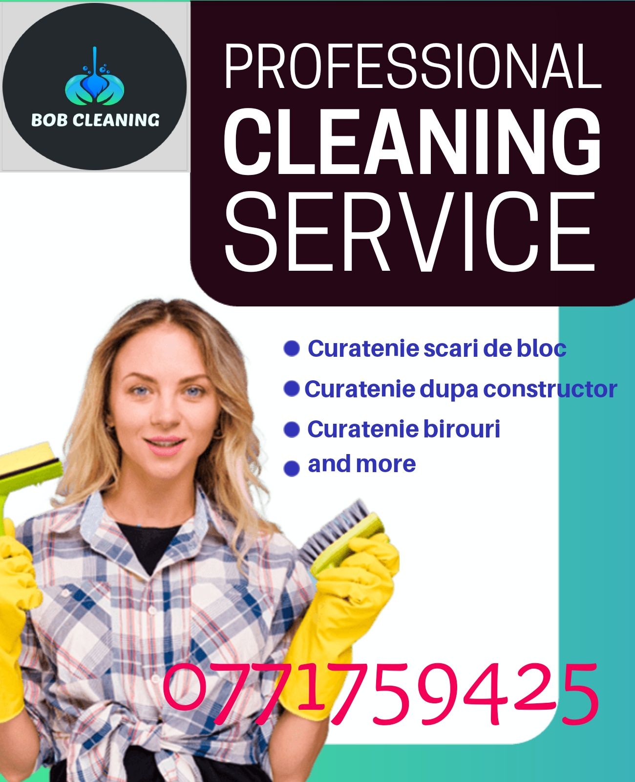 BOB CLEANING SRL Servicii complete de curatenie