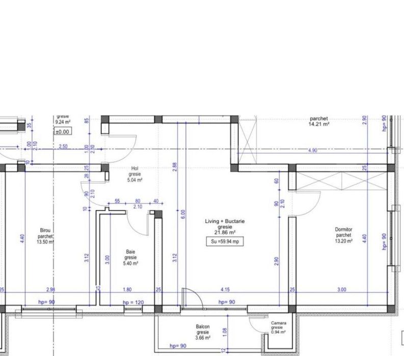 Apartament FINISAT de 3 camere, CF disponibil, 60 mp, zona Cetatii