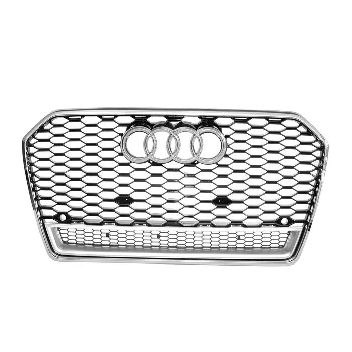 Grila Centrala Audi A6 C7 Negru Cu Chrom