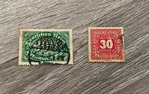 Timbre rare destramarea Imperiului Austro-Ungar 1918 set de 2 timbre
