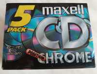 Pachet de 5 casete audio Maxell Chrome CD 90minute  sigilate