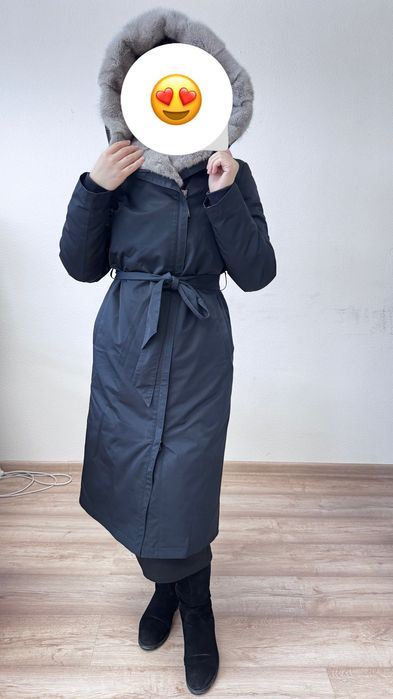 Женская зимняя парка с норковым капюшоном