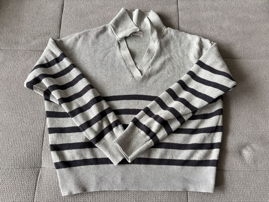 Сив пуловер марка Манго