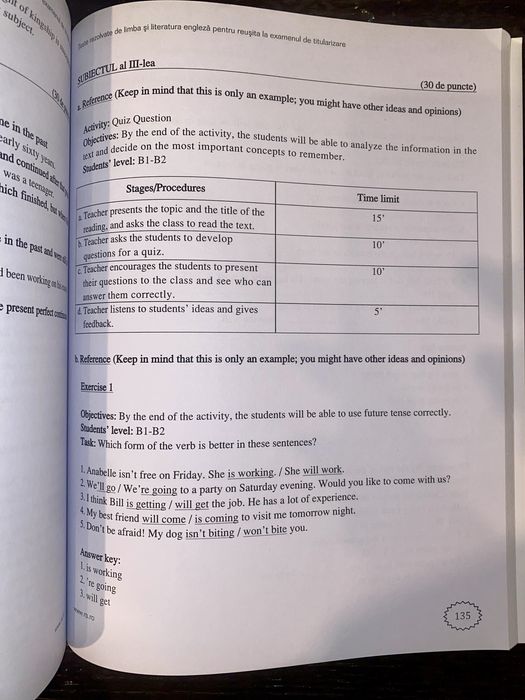 Teste rezolvate pentru examenul de titularizare engleza