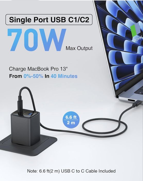 Ultra 3+5*Портови зарядни 200w/240w Super Fast Chargers-Black in color