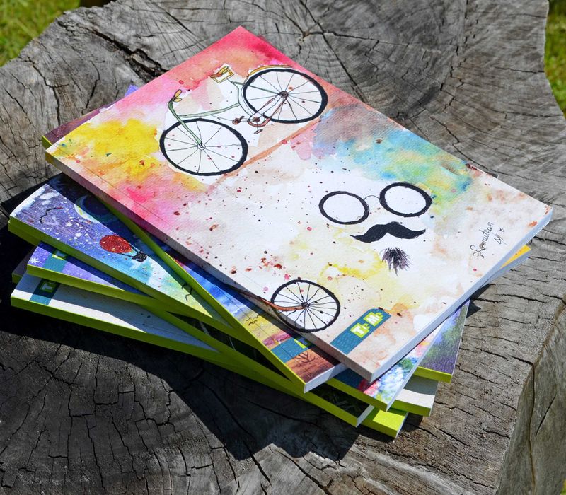 Caiet studențesc premium, eco-friendly, 80 file, cop. broșată și cusut