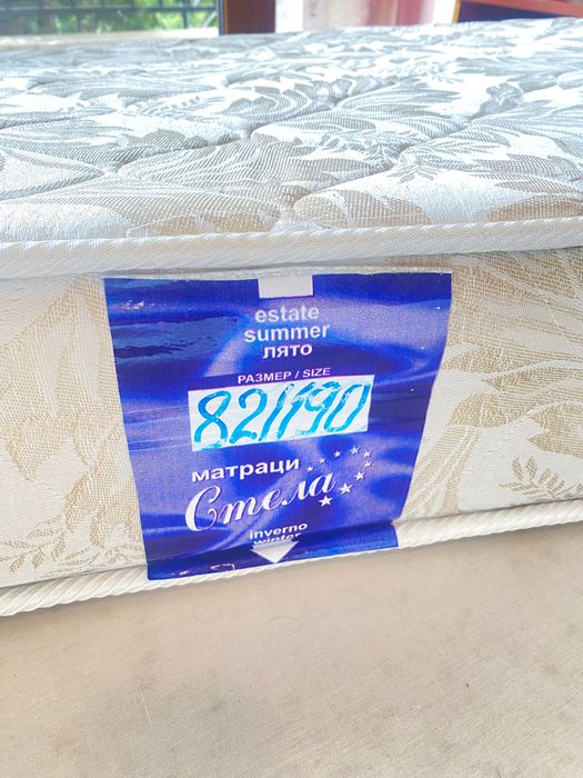 Матрак 82/190 двулицев пружина, нощни шкафчета, табла за легло