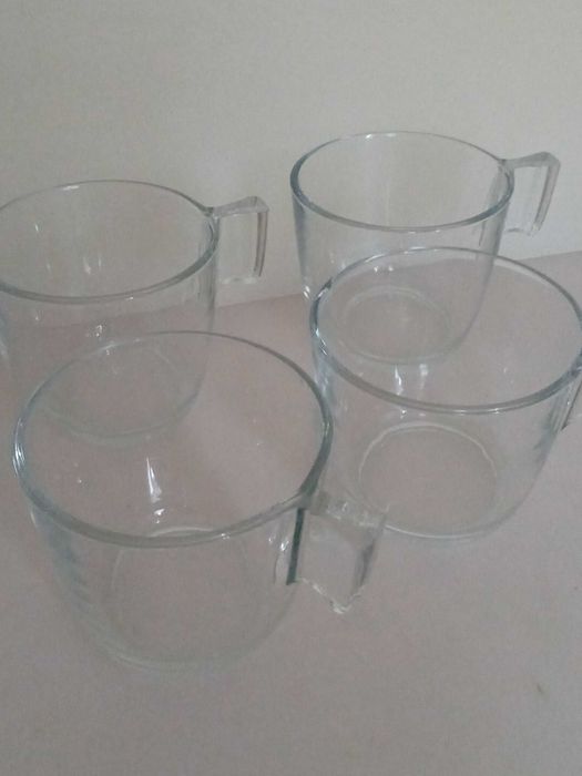 Чаши стъклени за чай кафе 4 бр. 250 мл