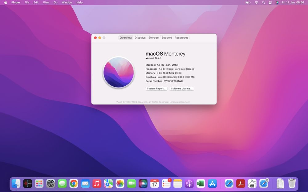 Macbook air 2017 i5 128ssd