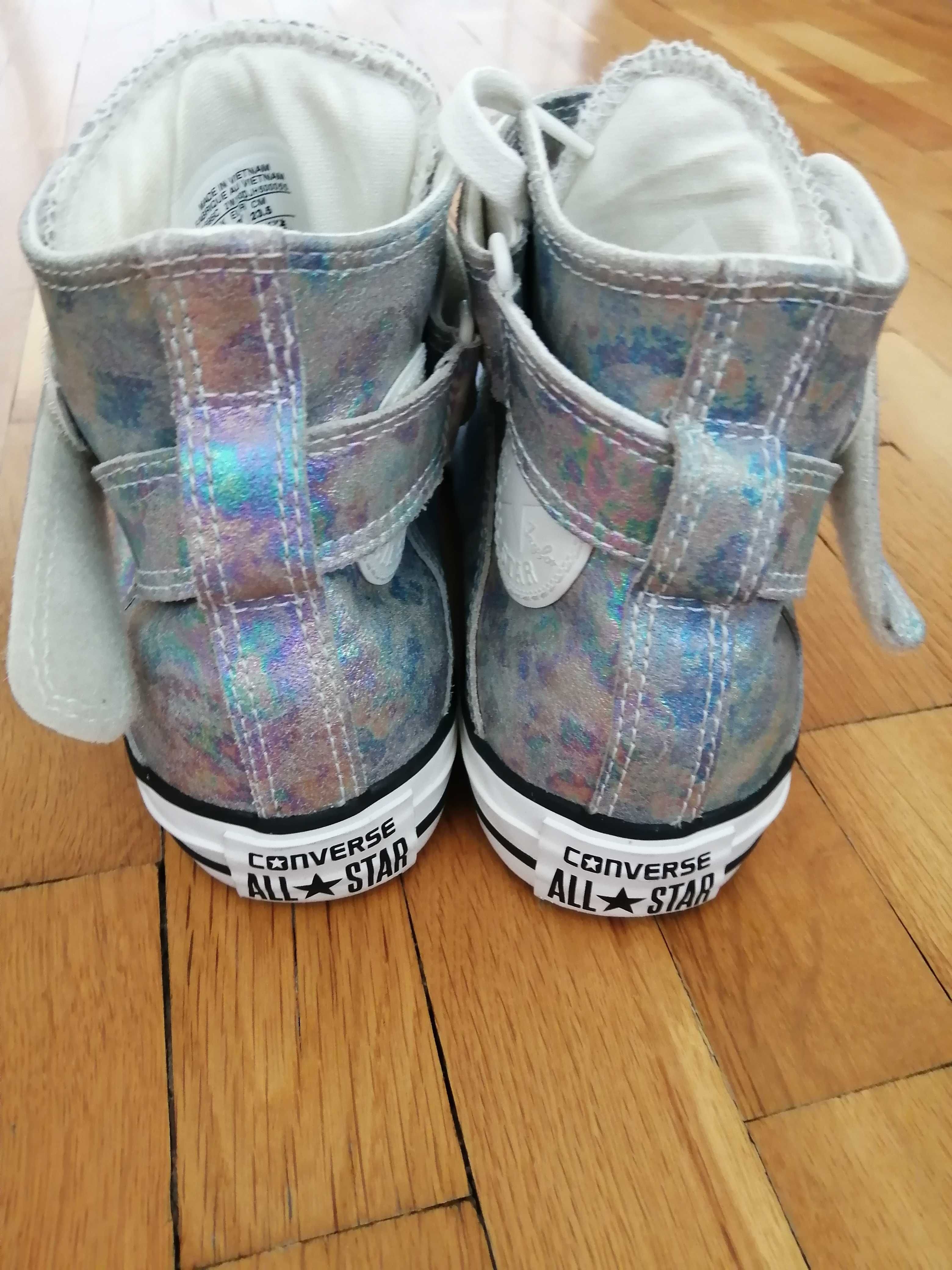 Converse high tops холограмни и неоново оранжево