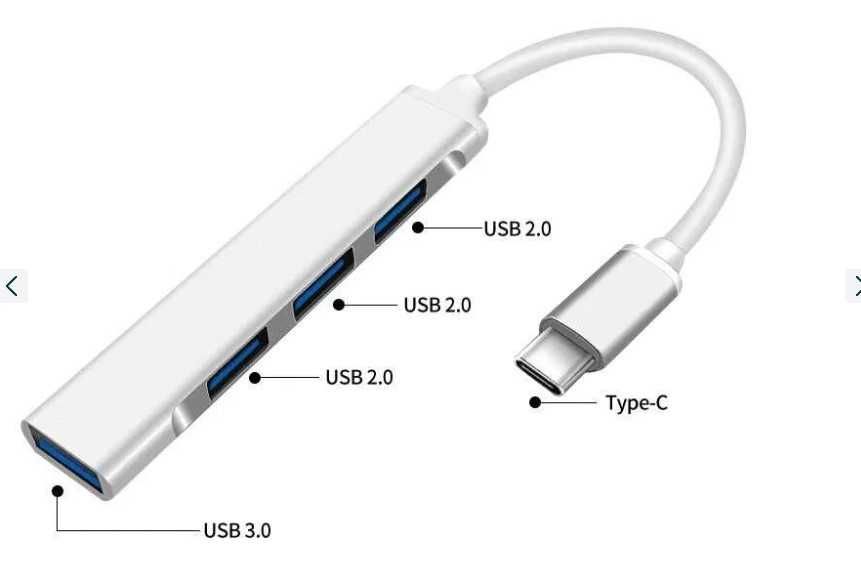 Splitter / hub usb type c / usb la 4 usb - nou