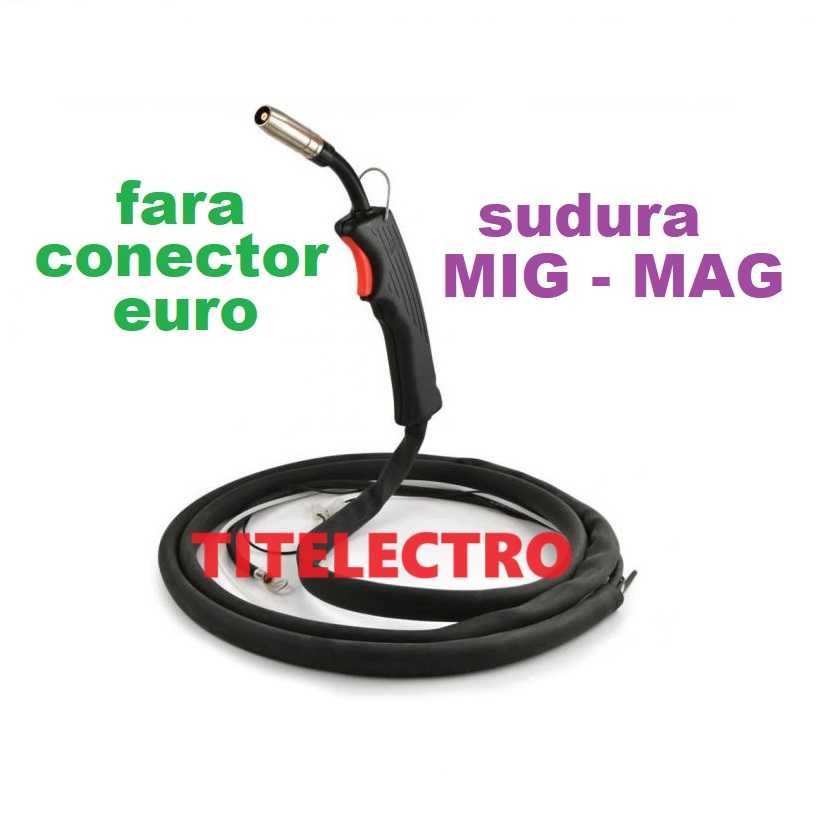 Pistolet fara conector euro sudura cu sarma torta MIG-MAG CO2 argon