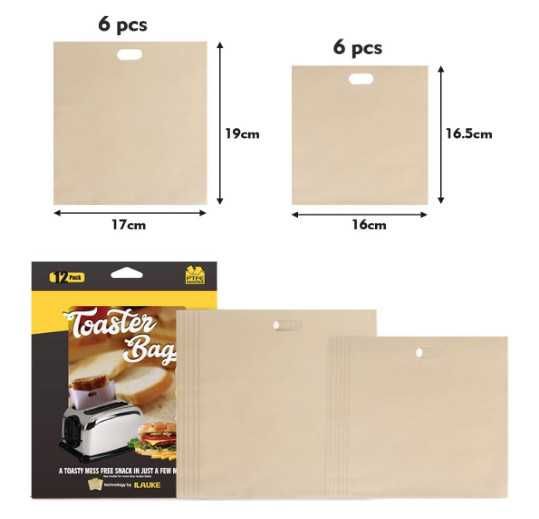 Торбички за приготвяне на сандвичи, 12 броя