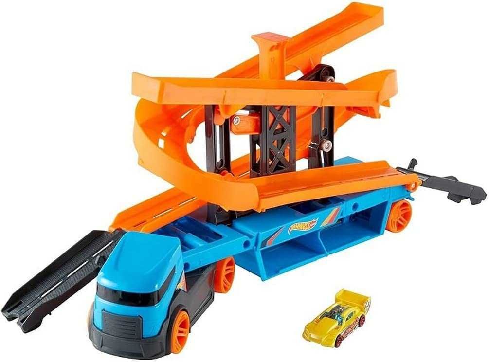 Hot Wheels Камион Автовоз Писта 1 Колa Повдигащ Изстрелващ Механизъм