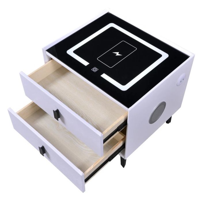 Smart нощно шкафче бяло НОВО