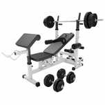 Aparat multifuncțional de fitness cu set de 70 de kg