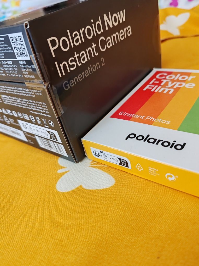 Моментален фотоапарат Polaroid - Now+ Gen 2, черен НОВ+хартия