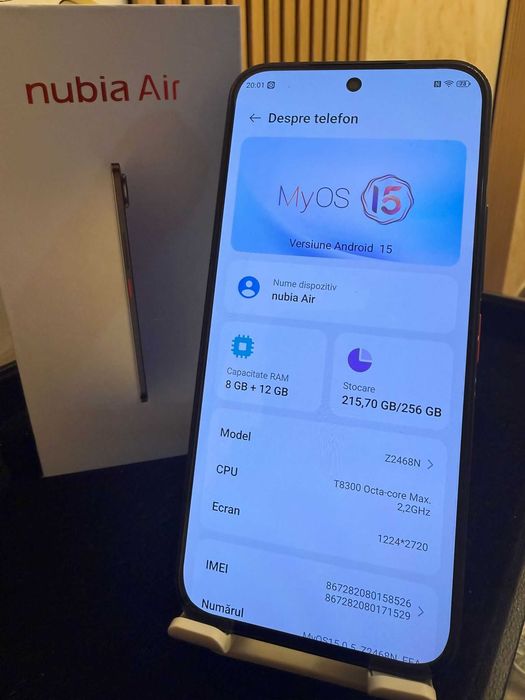 Nubia Air Titanium Black / 8+12 Gb/ Impecabil!!!