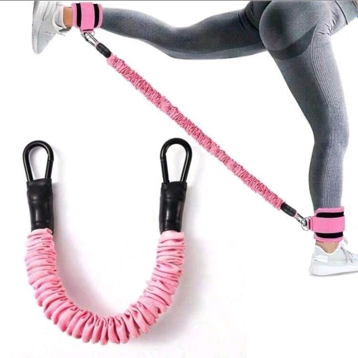 Тренировъчни ластици за глезени,розови