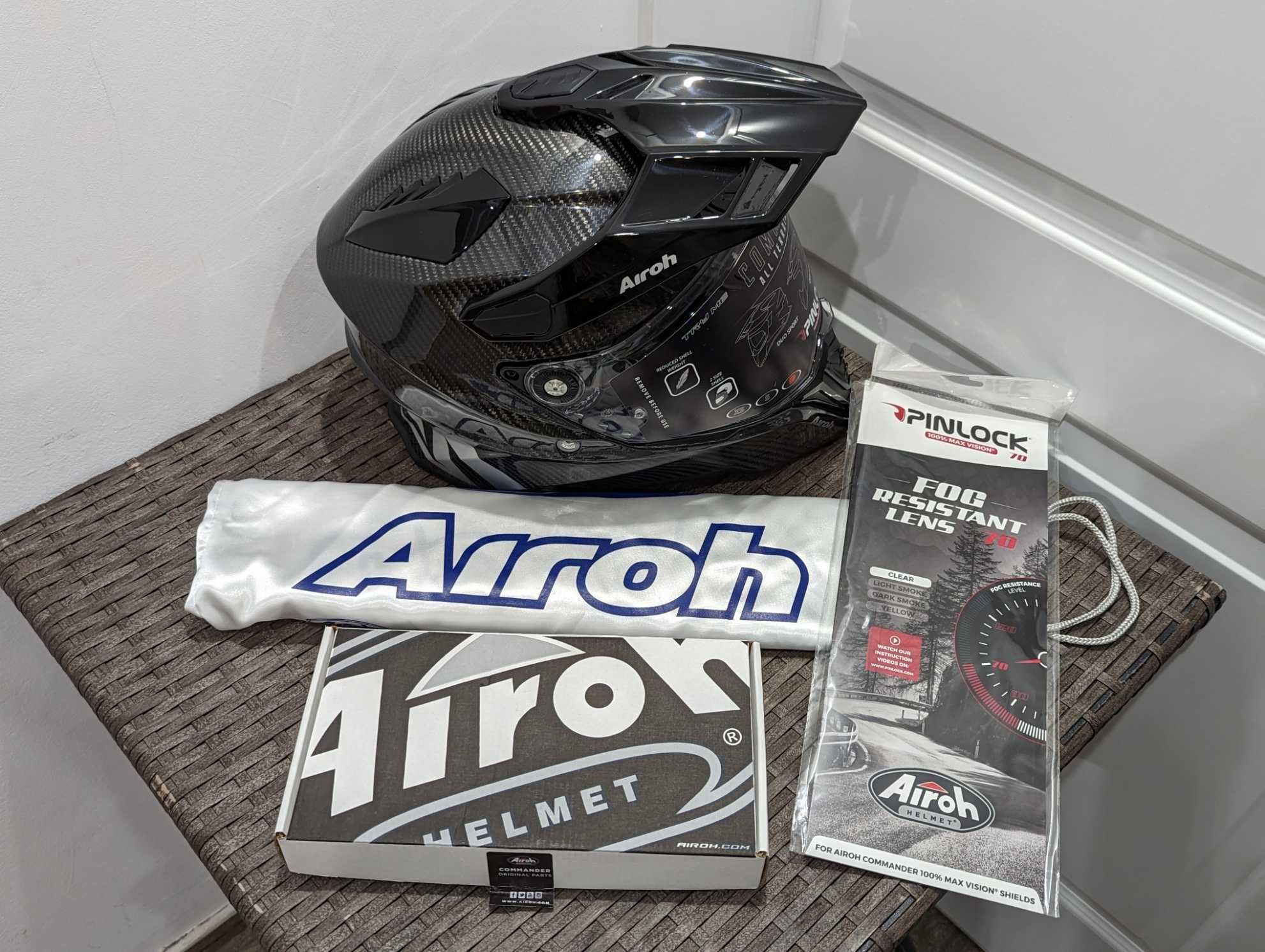 Casca moto Airoh Commander Carbon, Motocross/Dualsport, marime M - Nou