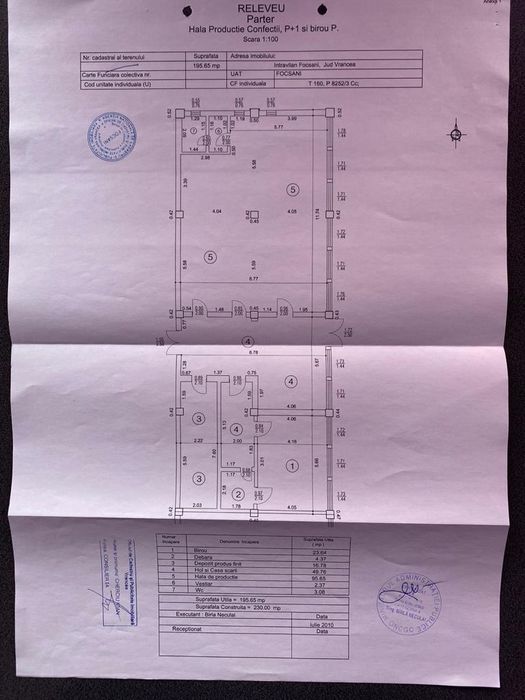 Închiriere/vânzare spațiu comercial/hală de producție 620 mp Focșani