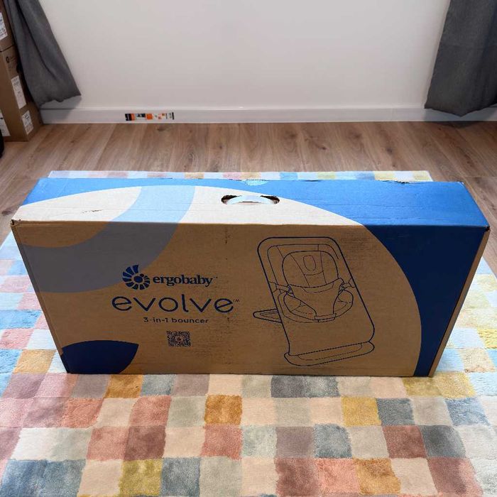 Шезлонг за бебе Ergobaby Evolve 3в1 (светло сив) - като нов!
