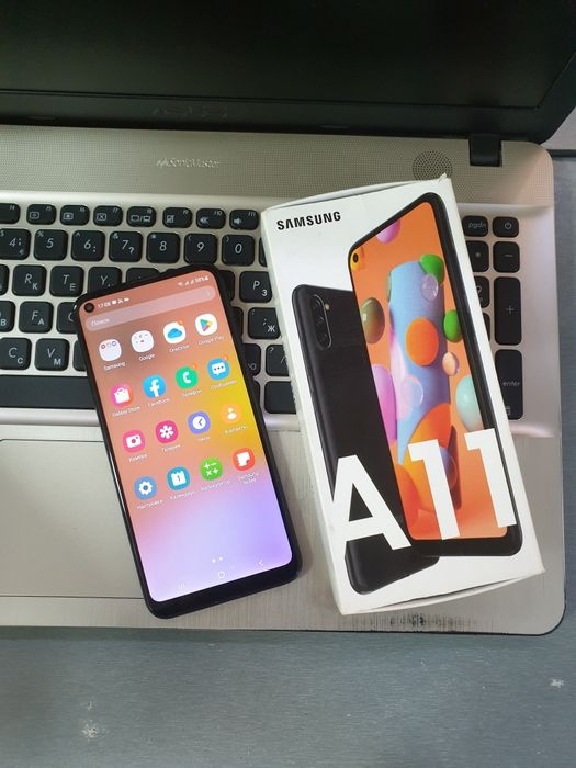 Galaxy A11 (Black) Karopka Dakument Dual Sim Sotiladi.
