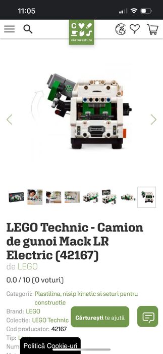 Lego Technic  Mack Nou 42167 8+