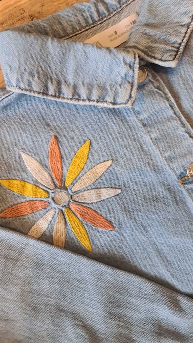 Сет дънкова риза Zara+джинси Mango/8год./128см