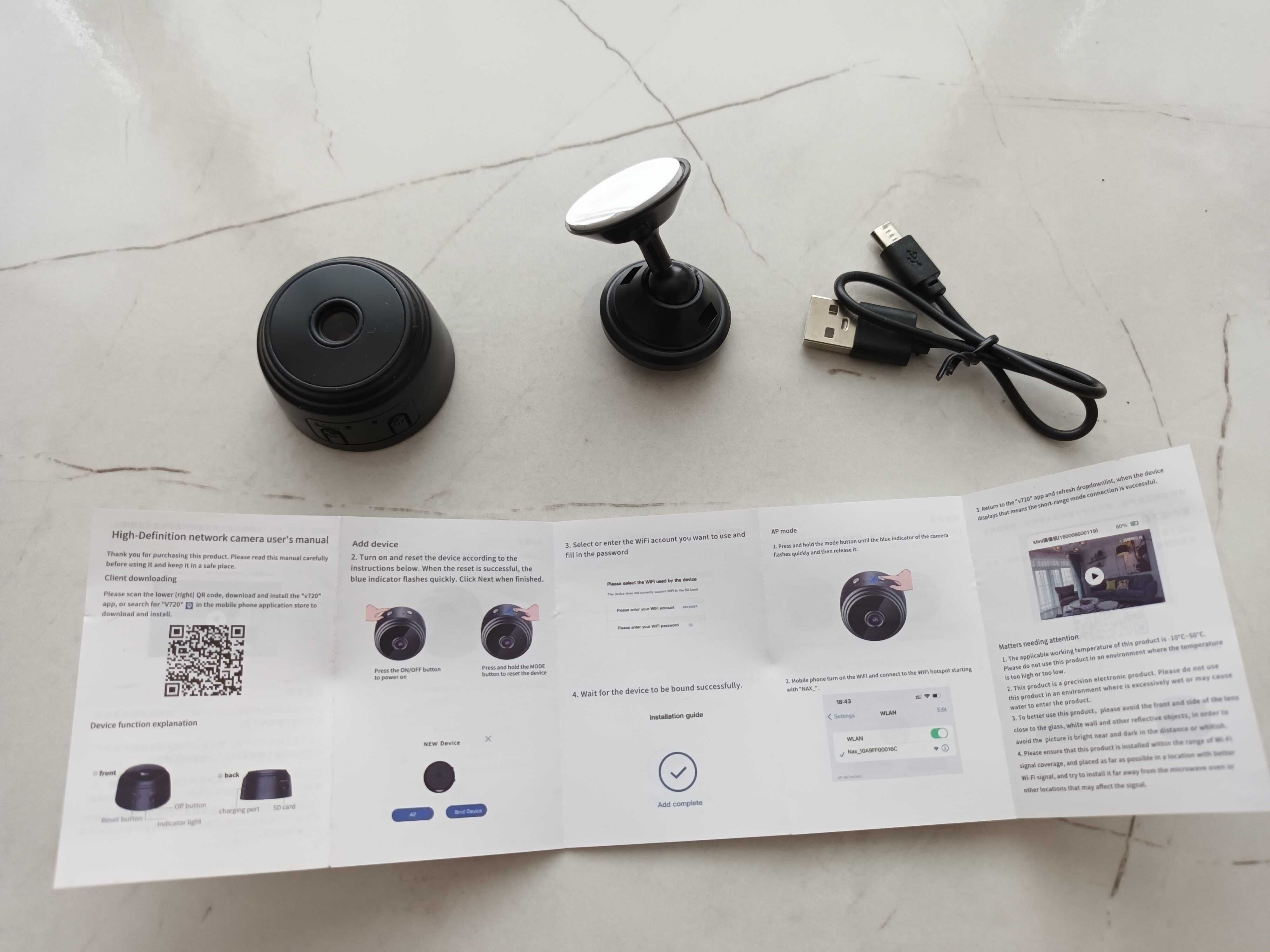 Скрита камера, Мини Wifi camera,видеорегистратор