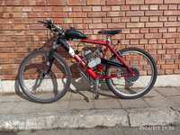 Велосипед колело чопър с бензинов двигател 100куб/см
