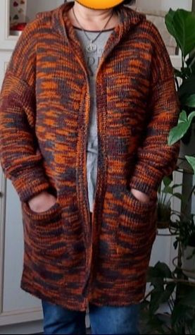 Кардиган спорт шик связано спицами