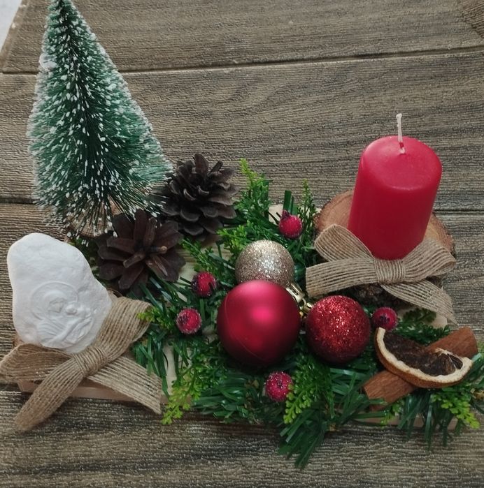 Коледни свещници ръчно изработени