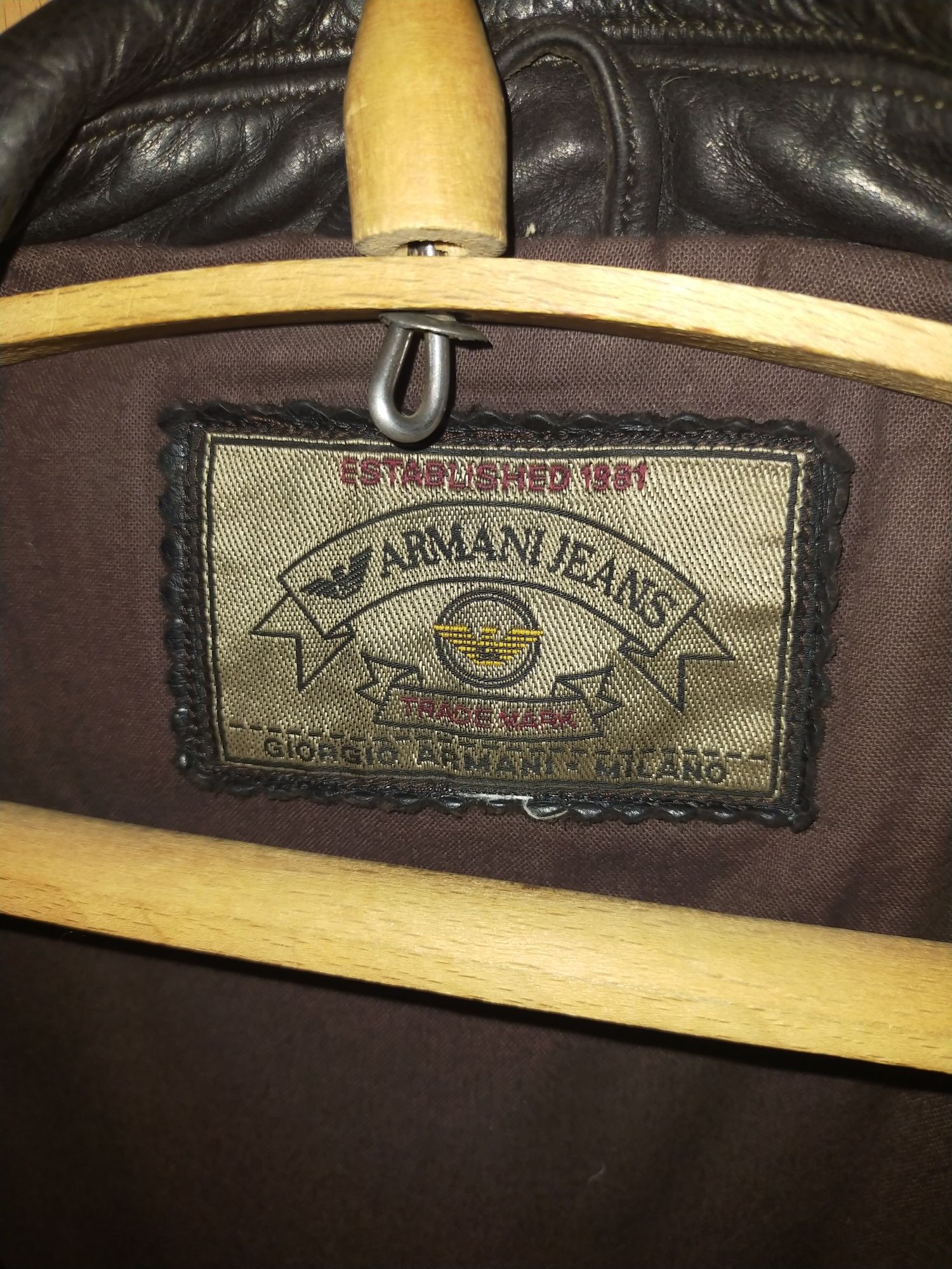 Куртка кожаная armani jeans