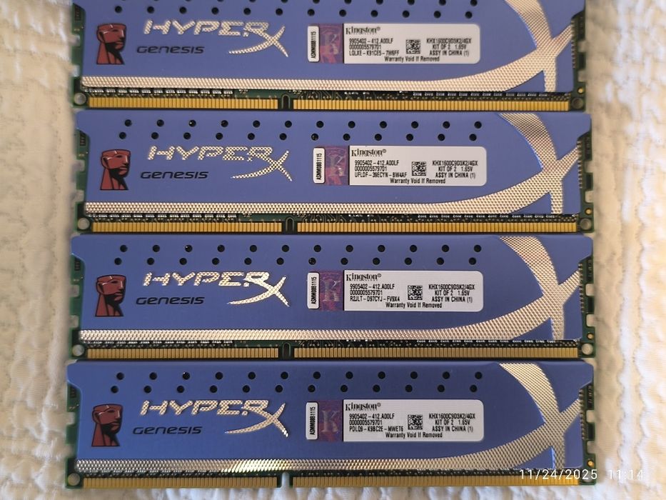 De vînzare kit memorie ram 4x 4 gb ddr 3 Kingston hyper X Genesis 1600