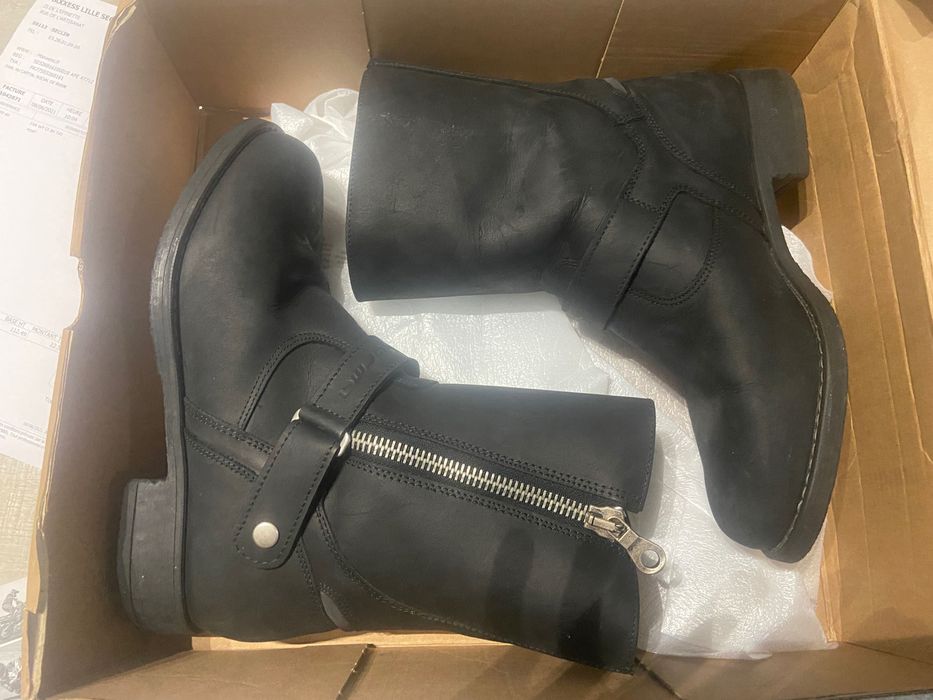 Cizme piele  moto-noi mar .40