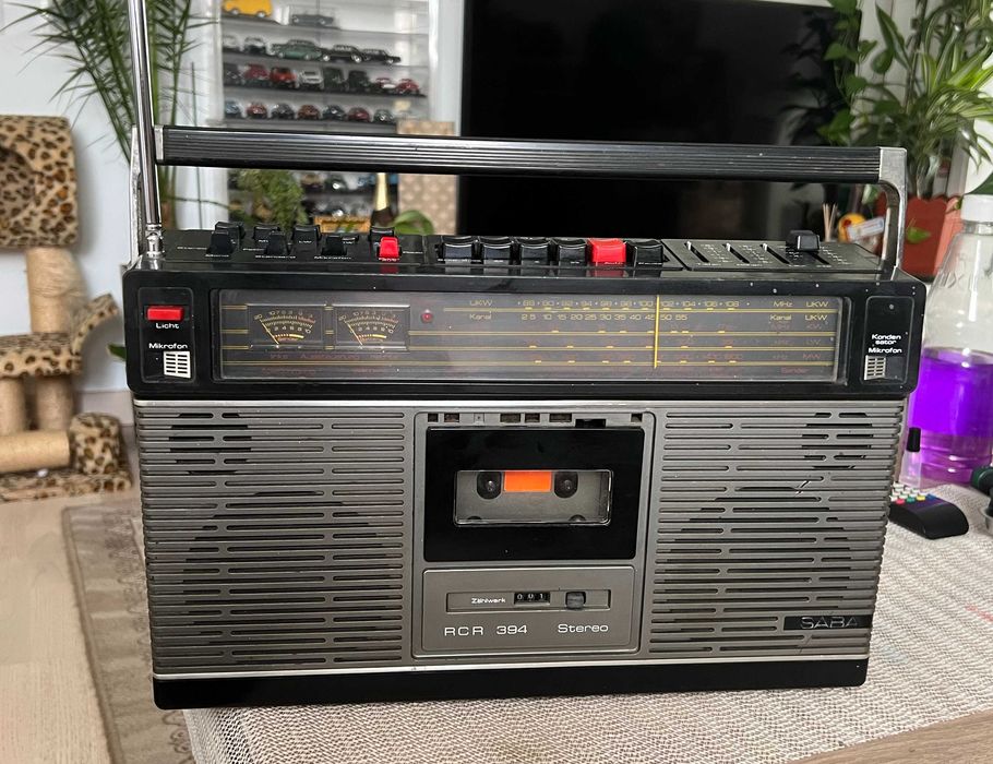 Casetofon retro SABA RCR 394 Stereo – Piesă de colecție anii ’80